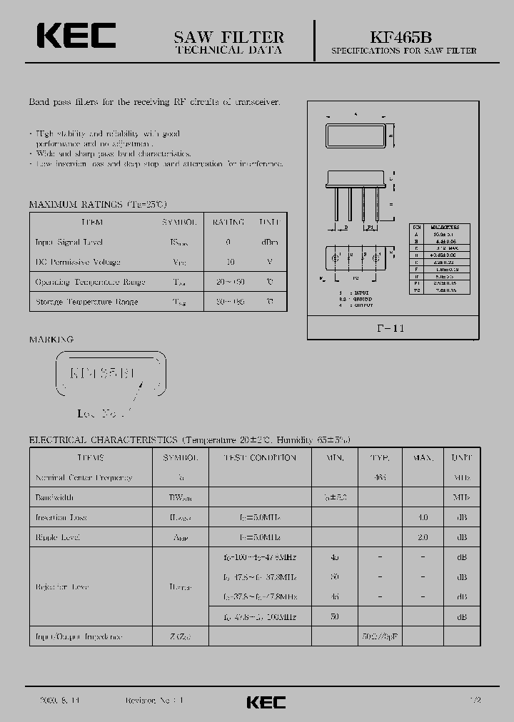 KF465B_1260267.PDF Datasheet