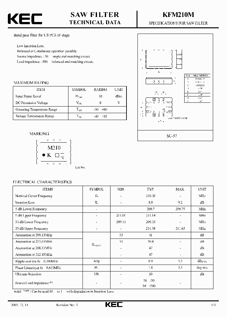KFM210M_1260306.PDF Datasheet