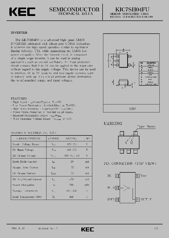 KIC7SH04FU_1260489.PDF Datasheet