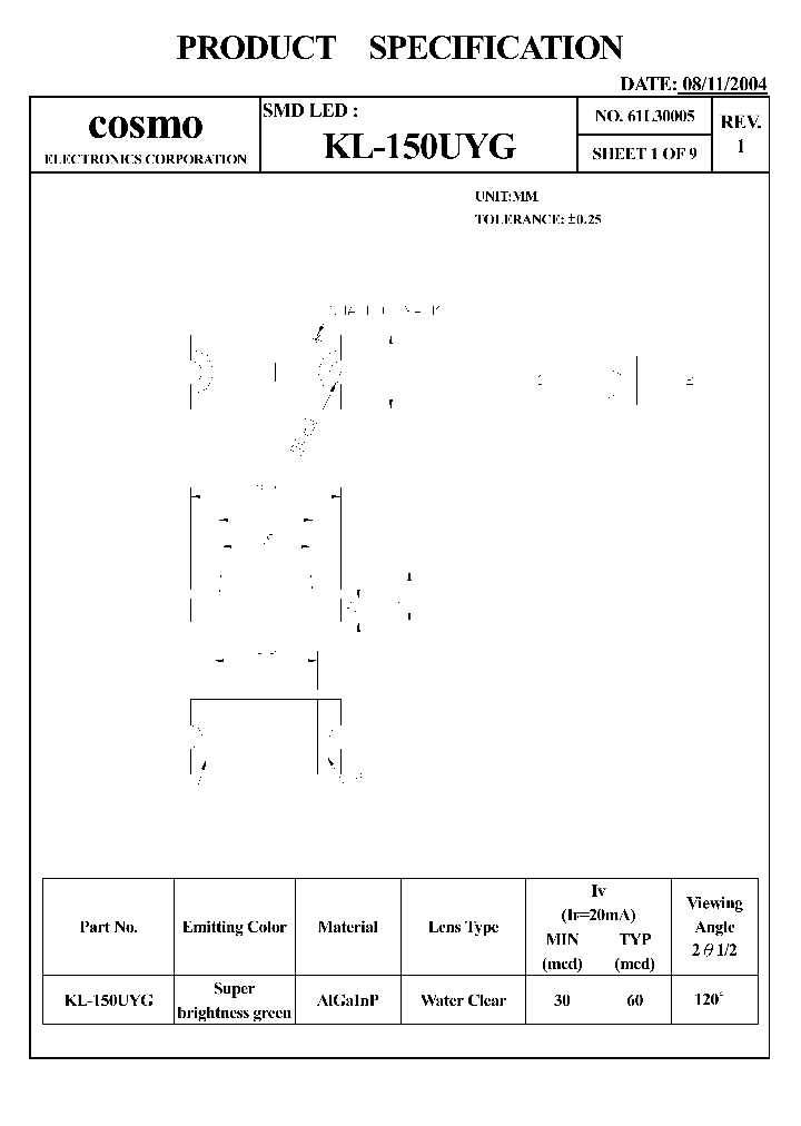 KL-150UYG_1260544.PDF Datasheet