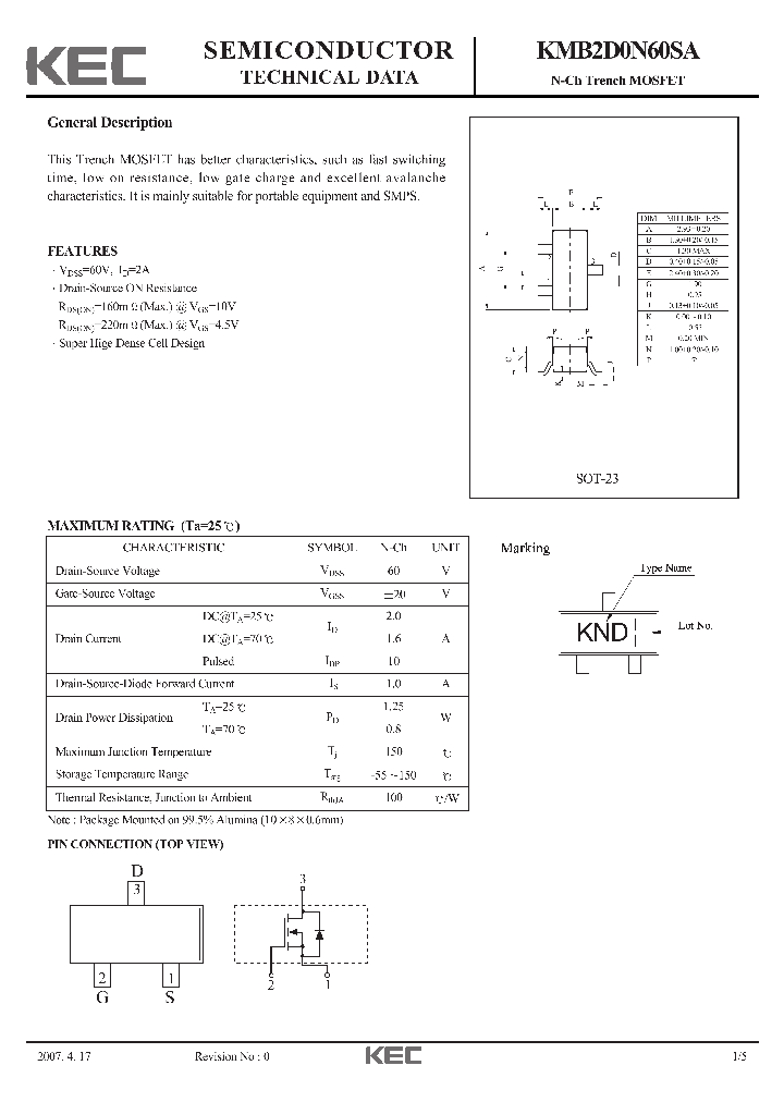 KMB2D0N60SA_1260662.PDF Datasheet