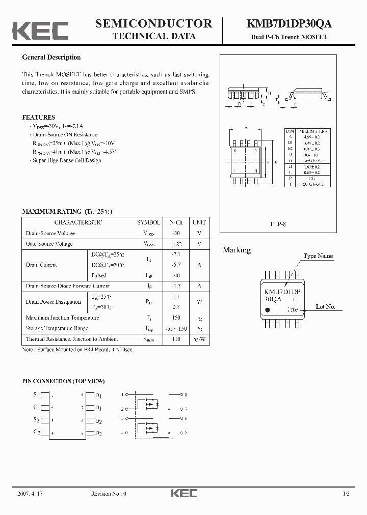 KMB7D1DP30QA_1260668.PDF Datasheet