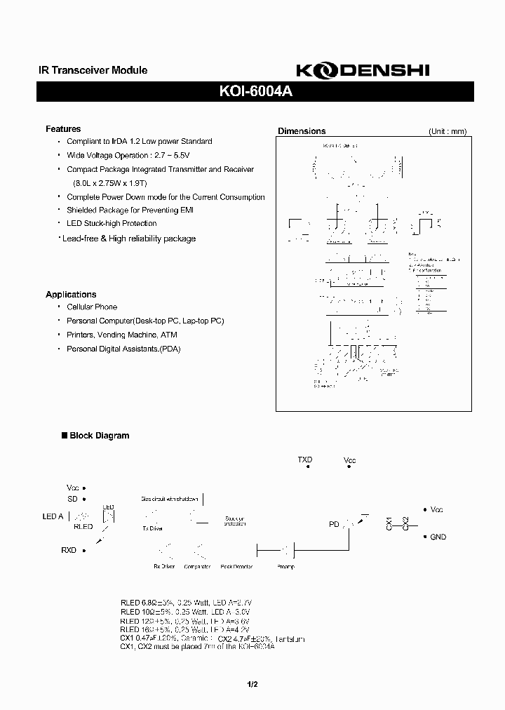 KOI-6004A_1260767.PDF Datasheet