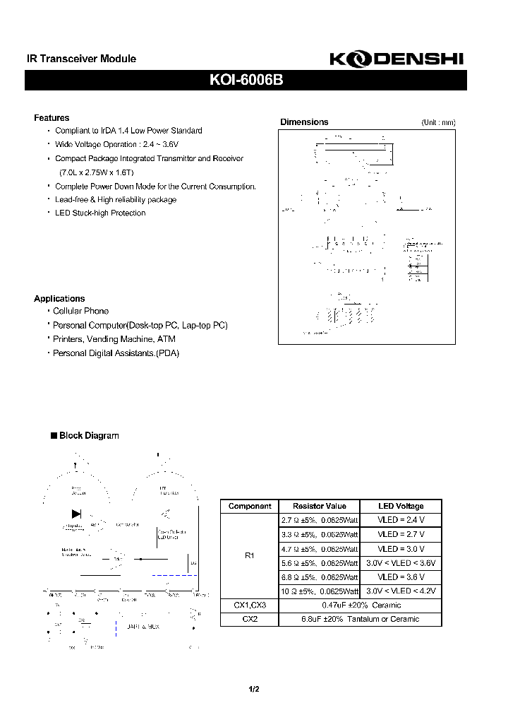 KOI-6006B_1260769.PDF Datasheet