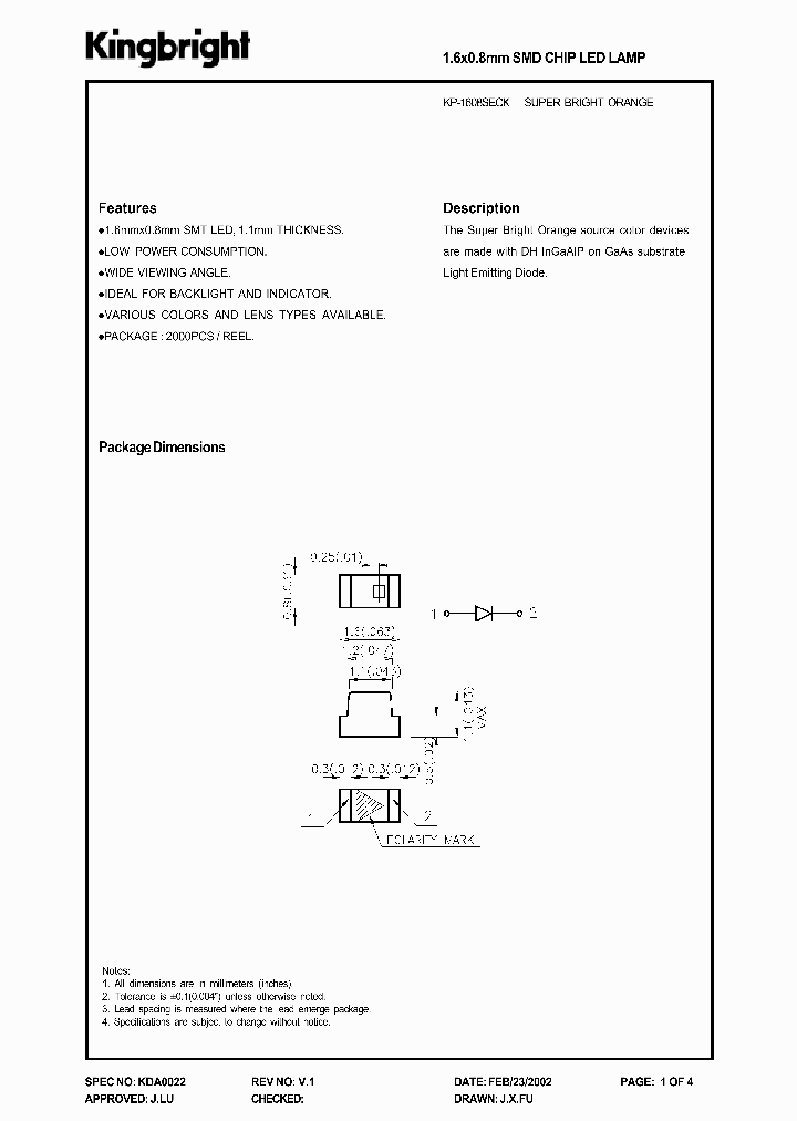 KP-1608SECK_1260783.PDF Datasheet