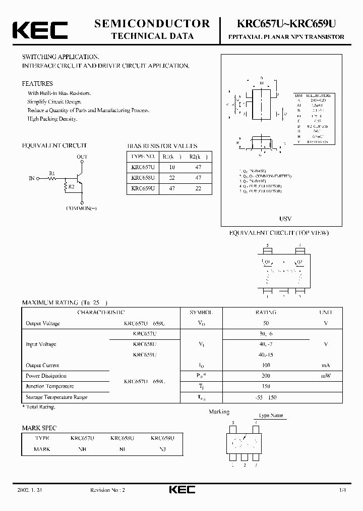 KRC659U_1260950.PDF Datasheet