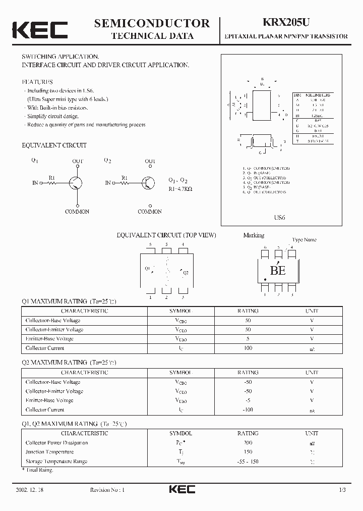 KRX205U_1260993.PDF Datasheet