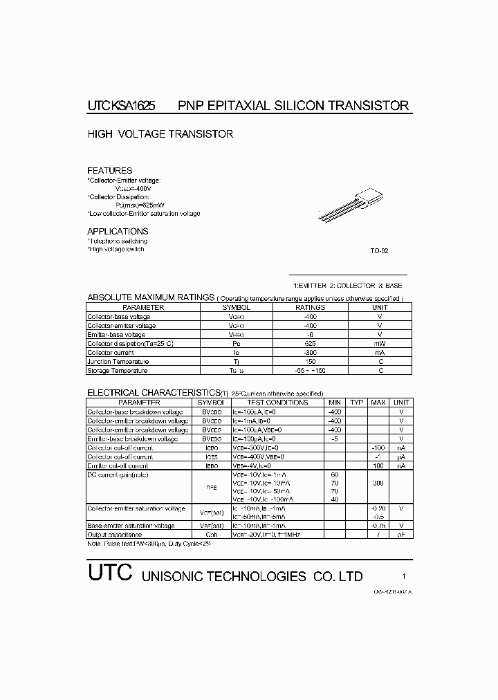 KSA1625_1261082.PDF Datasheet