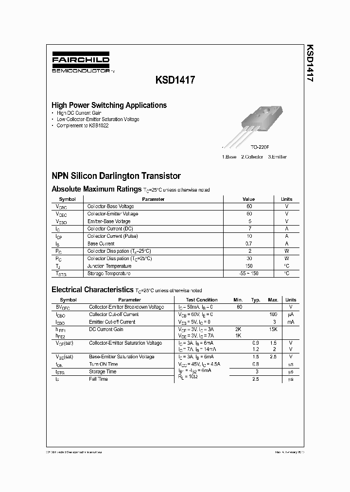 KSD1417_1070148.PDF Datasheet