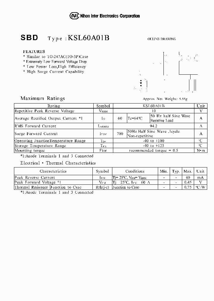 KSL60A01B_1261377.PDF Datasheet
