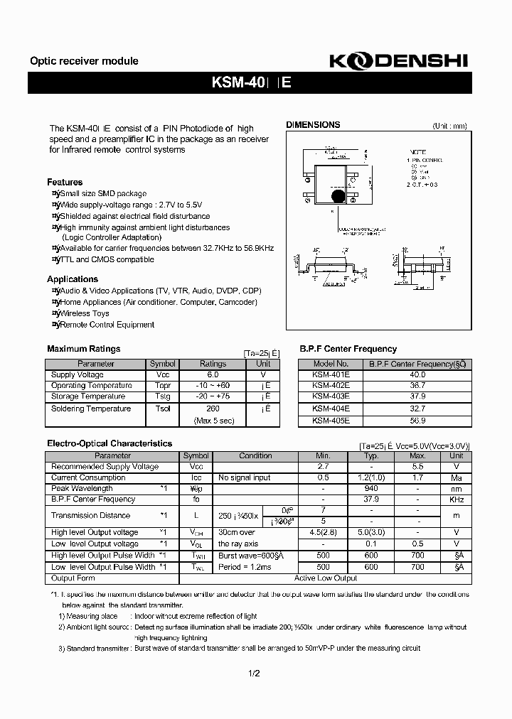 KSM-405E_1261385.PDF Datasheet