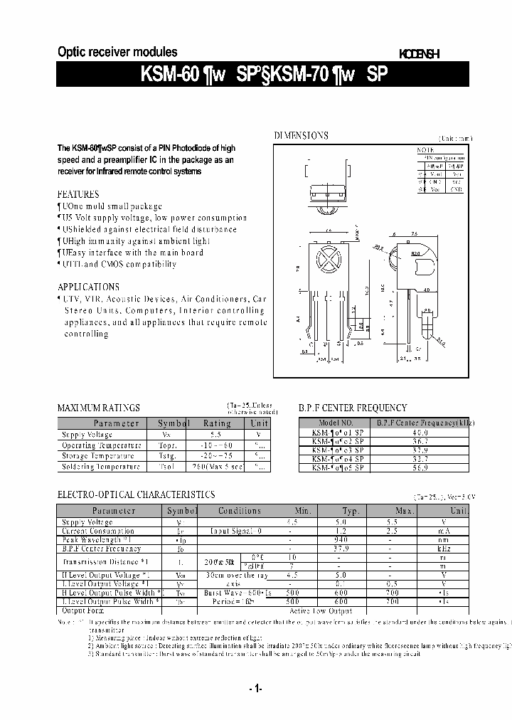 KSM-705SP_1261394.PDF Datasheet