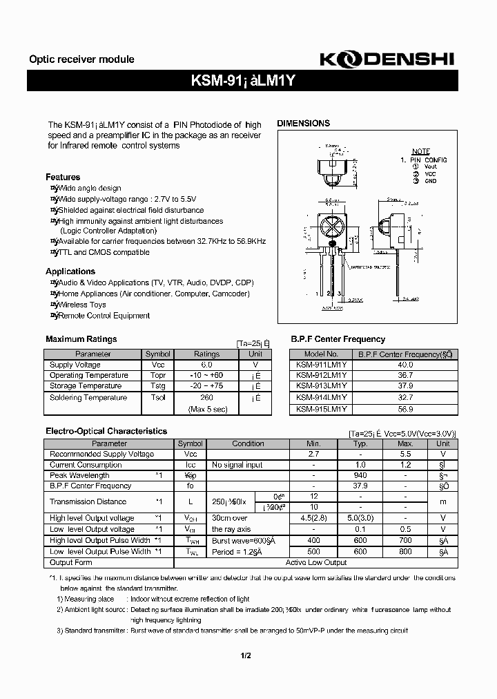 KSM-915LM1Y_1261427.PDF Datasheet