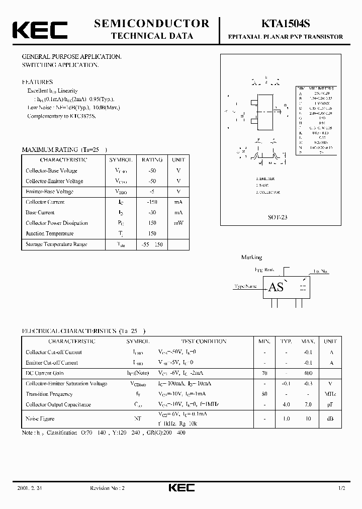 KTA1504S_1129198.PDF Datasheet