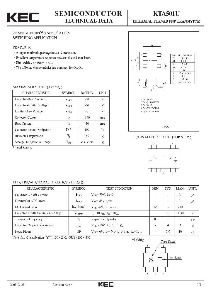 KTA501U_1261617.PDF Datasheet