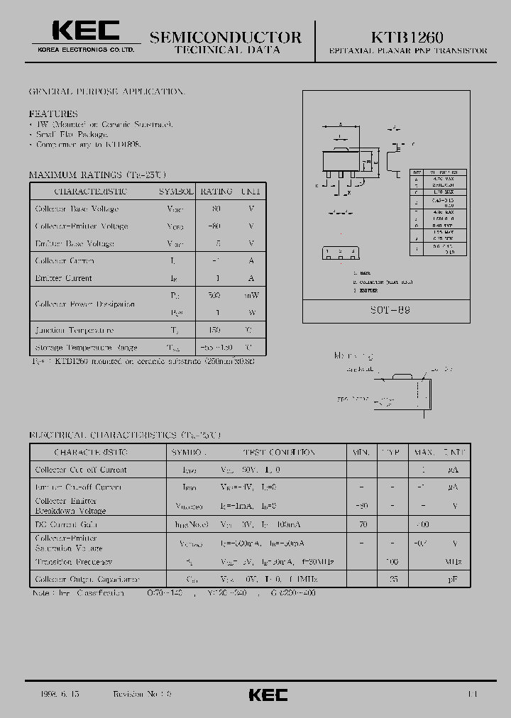 KTB1260_1261628.PDF Datasheet