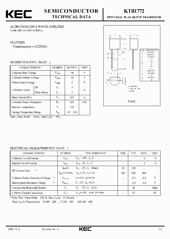 KTB1772_1261636.PDF Datasheet