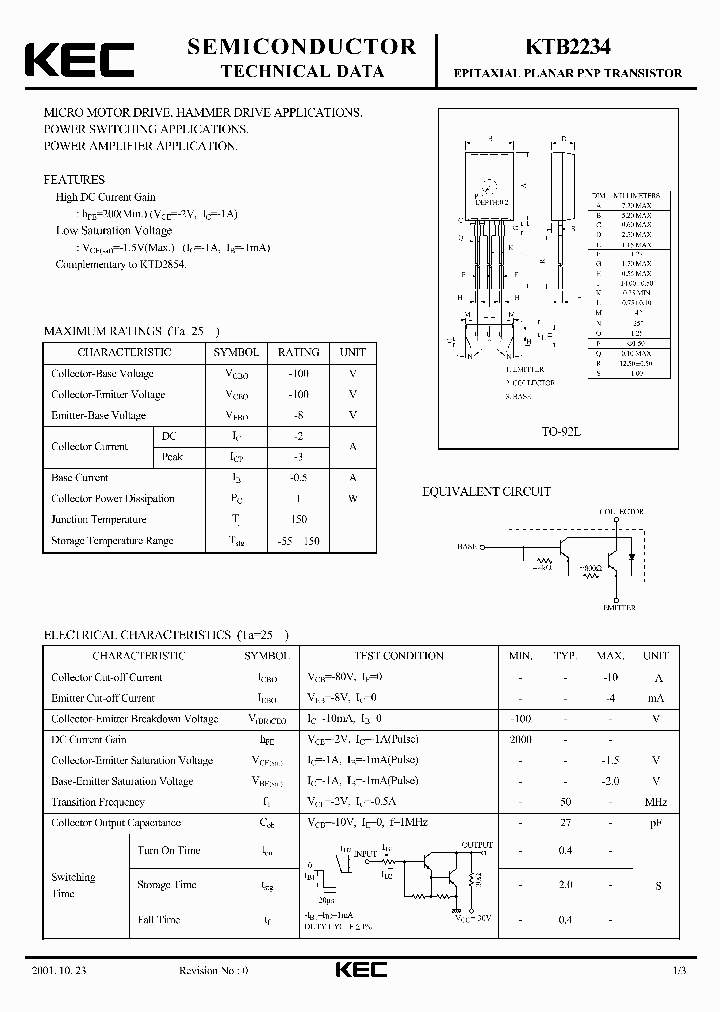 KTB2234_1261637.PDF Datasheet