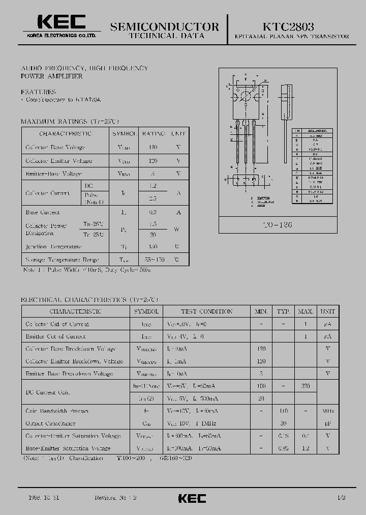 KTC2803_1261663.PDF Datasheet