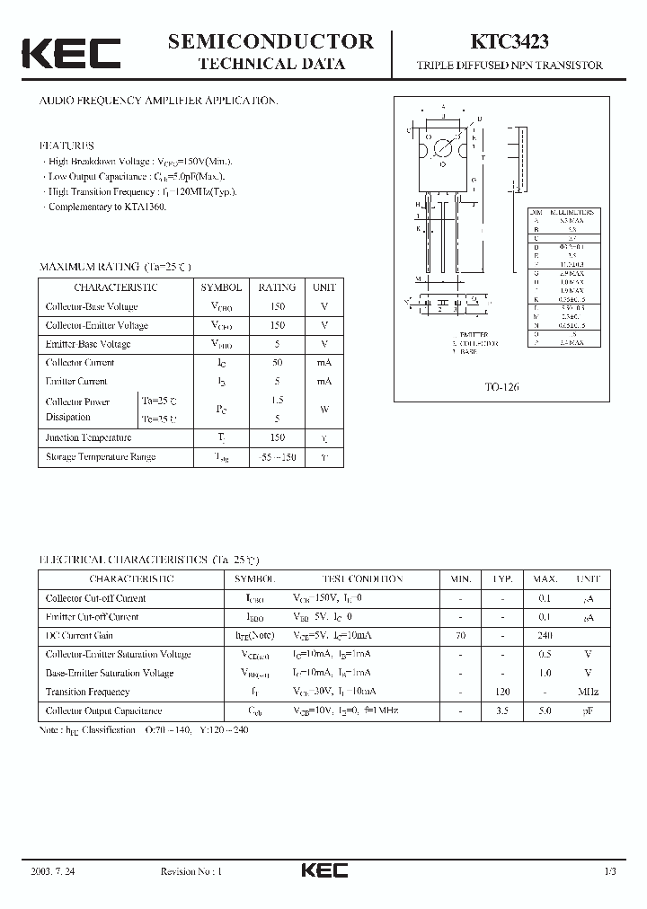 KTC3423_1261699.PDF Datasheet