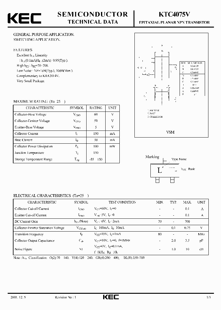 KTC4075V_1261723.PDF Datasheet