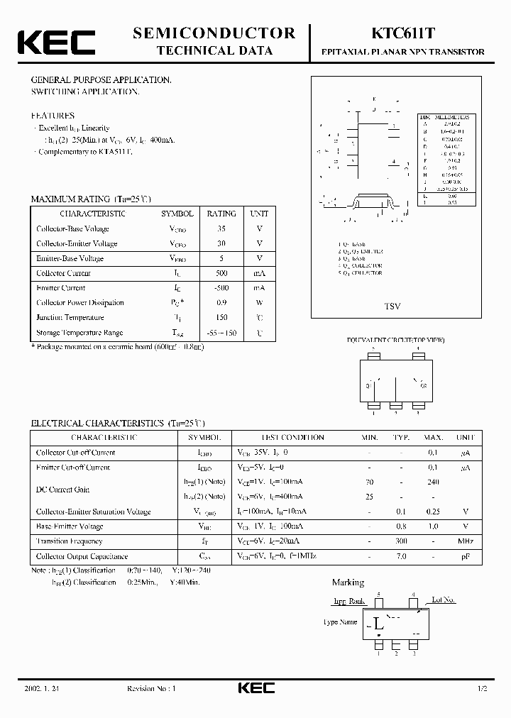 KTC611T_1261742.PDF Datasheet
