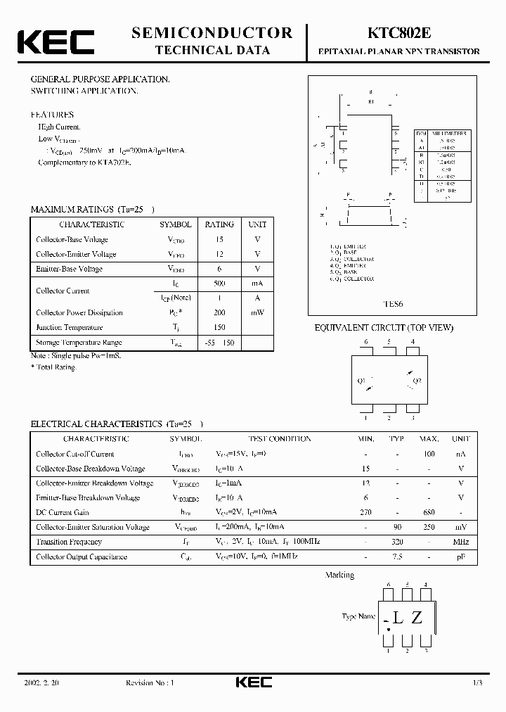 KTC802E_1261745.PDF Datasheet