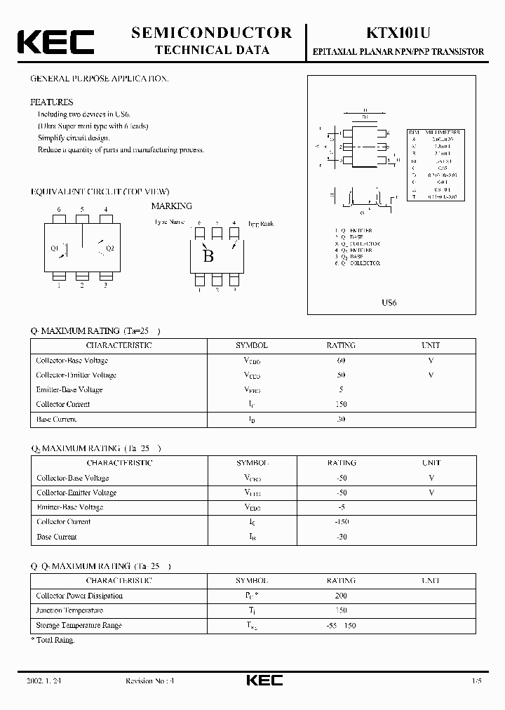 KTX101U_1261843.PDF Datasheet