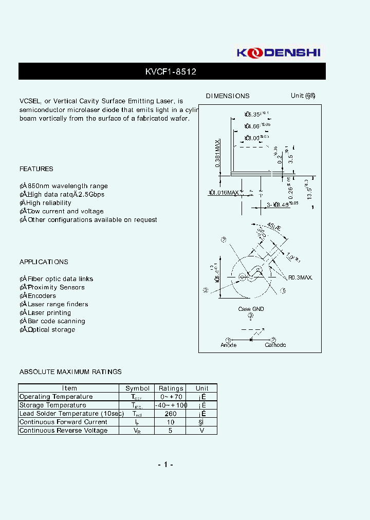 KVCF1-8512_1261915.PDF Datasheet