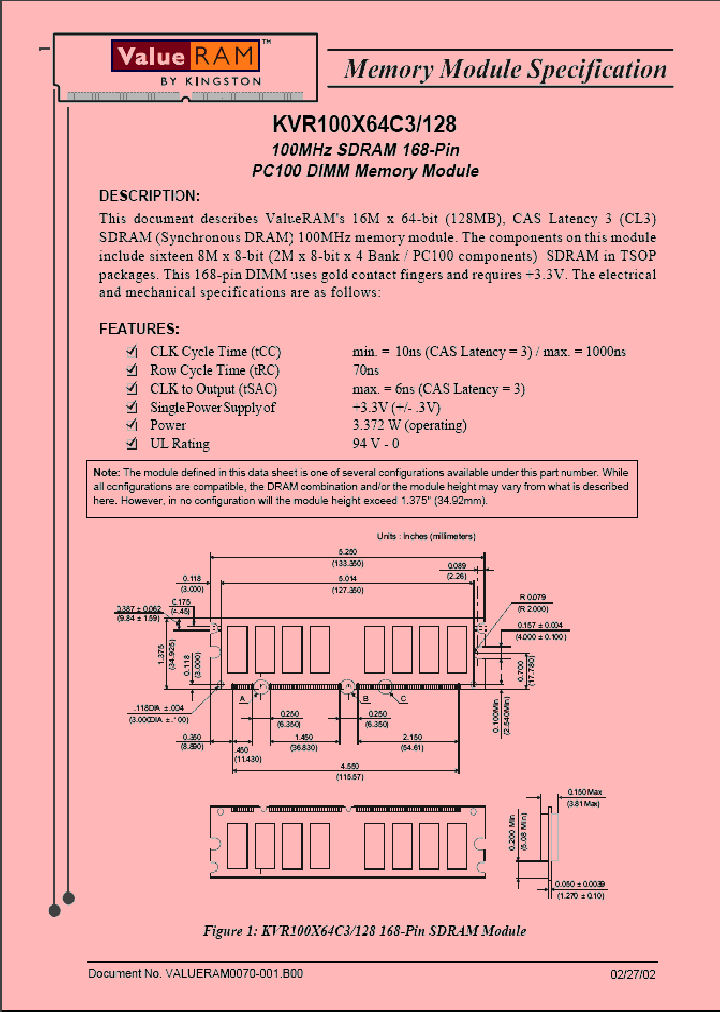 KVR100X64C3128_1261922.PDF Datasheet
