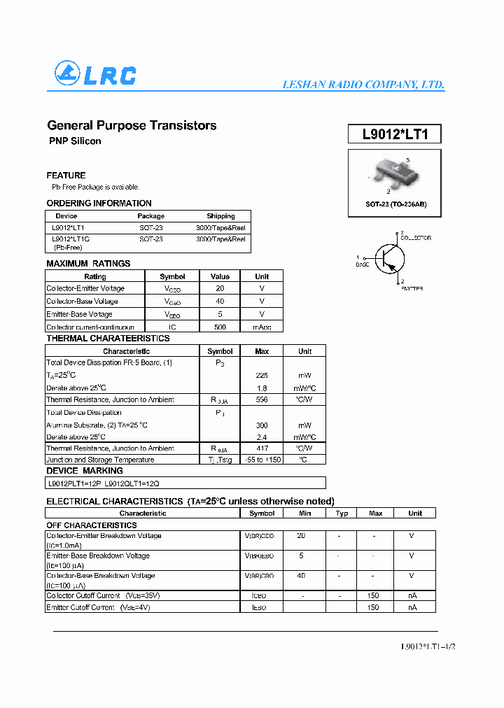 L9012QLT1_1262531.PDF Datasheet