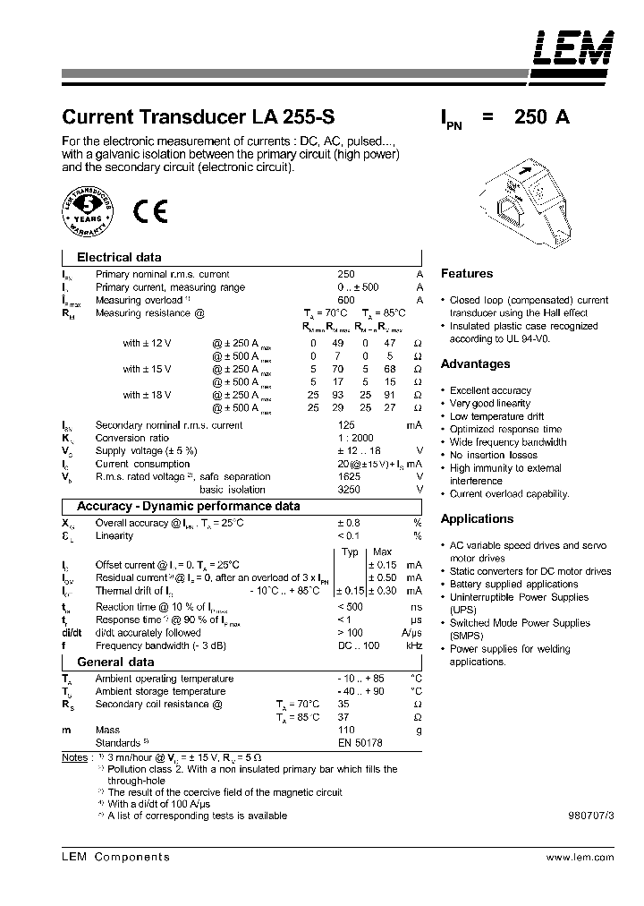 LA255-S_1262694.PDF Datasheet