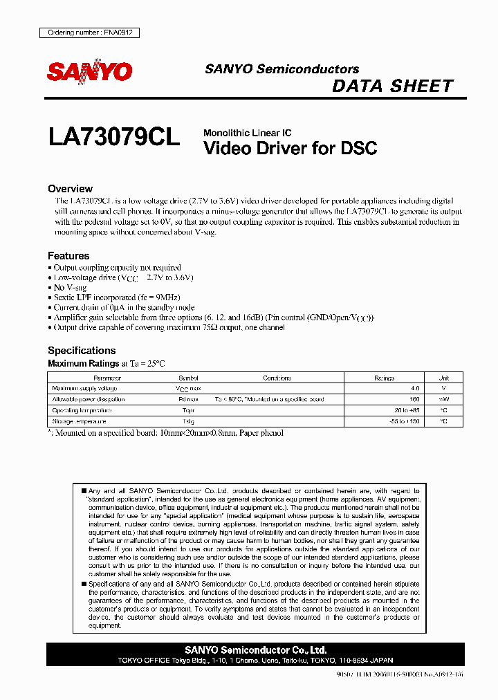 LA73079CL_1077911.PDF Datasheet