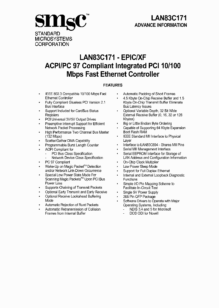 LAN83C171_1263063.PDF Datasheet