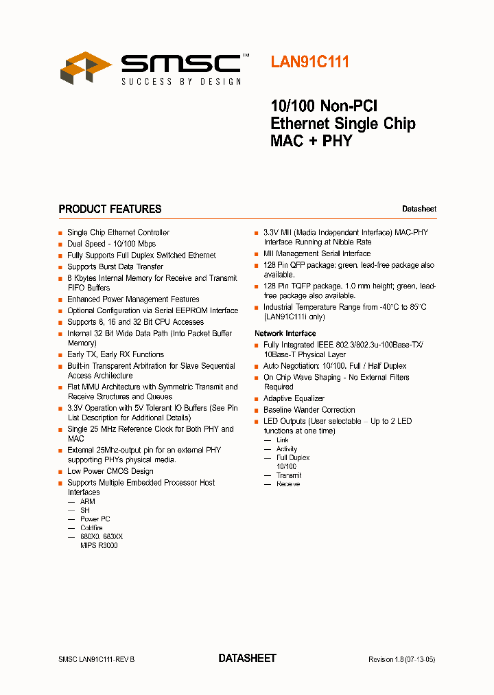 LAN91C111-NC_720313.PDF Datasheet