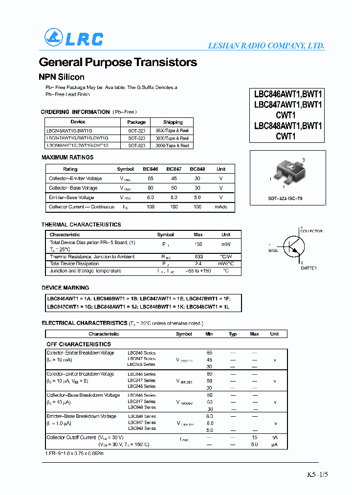 LBC846AWT1_782476.PDF Datasheet