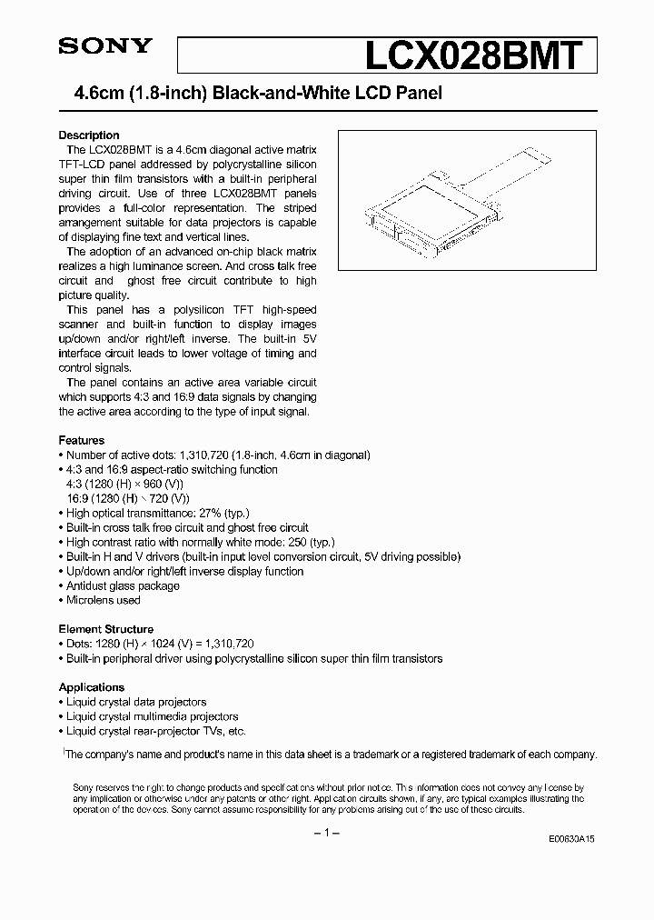 LCX028BMT_1264120.PDF Datasheet