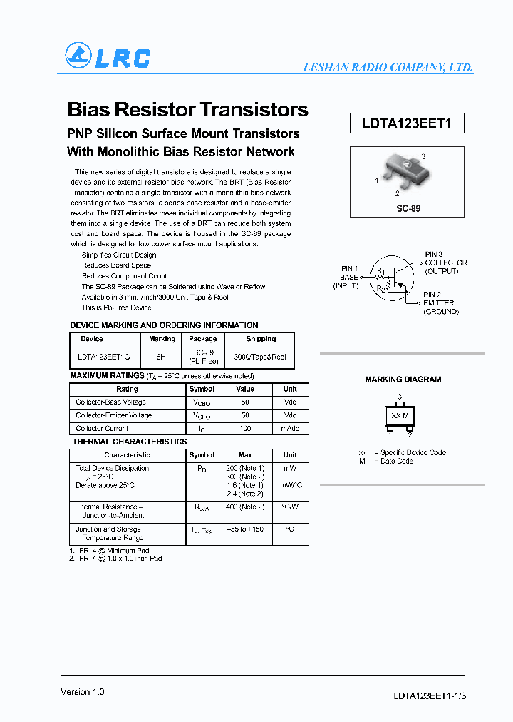 LDTA123EET1G_1264253.PDF Datasheet