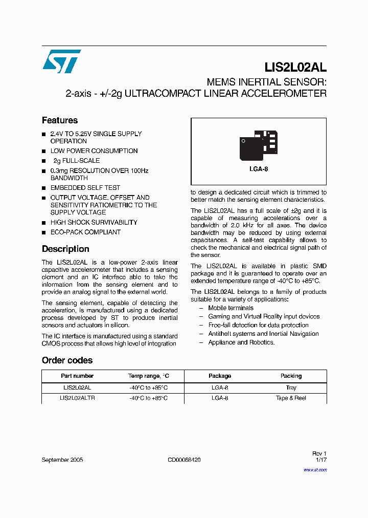 LIS2L02ALTR_1264704.PDF Datasheet