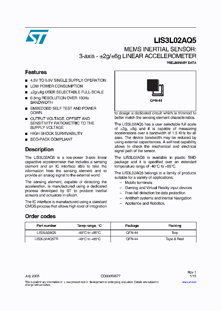 LIS3L02AQ5TR_1264714.PDF Datasheet