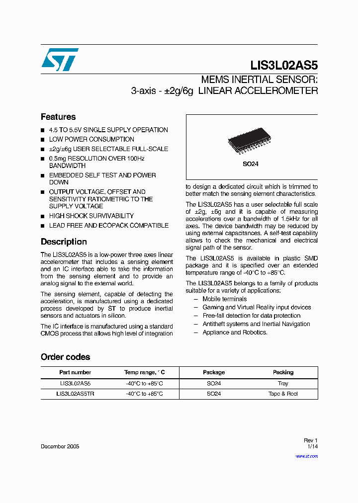LIS3L02AS5TR_1264716.PDF Datasheet