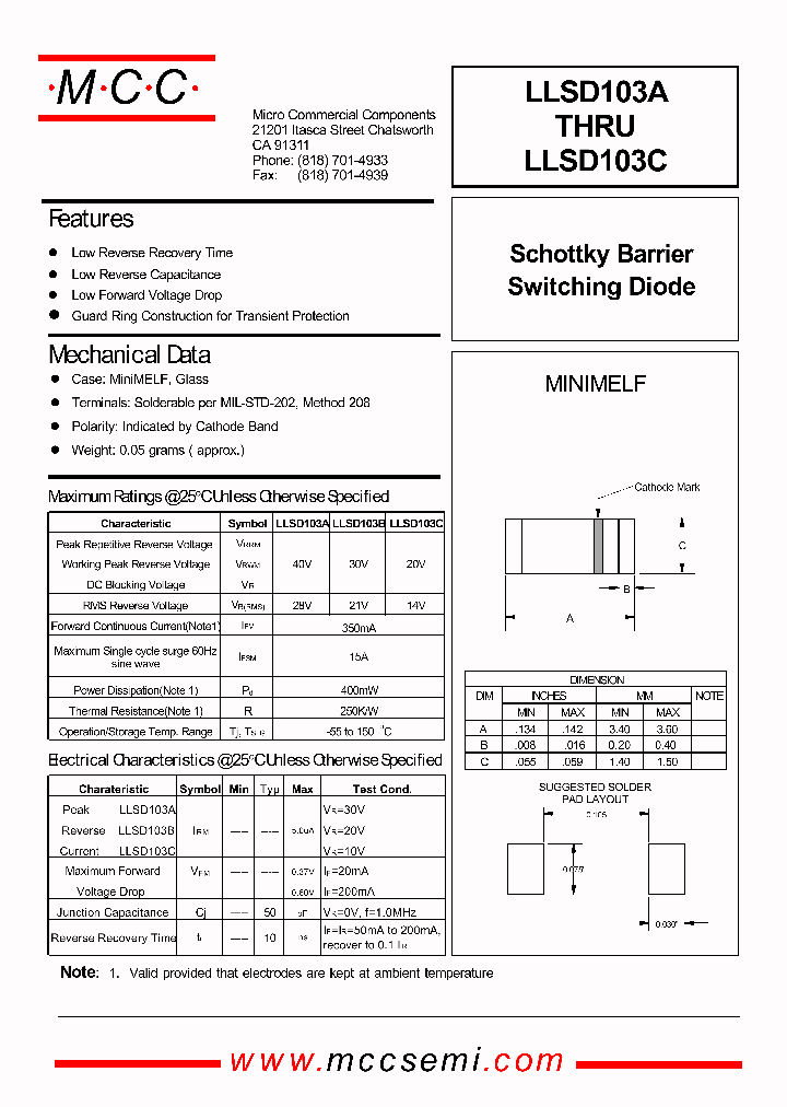 LLSD103C_1264838.PDF Datasheet