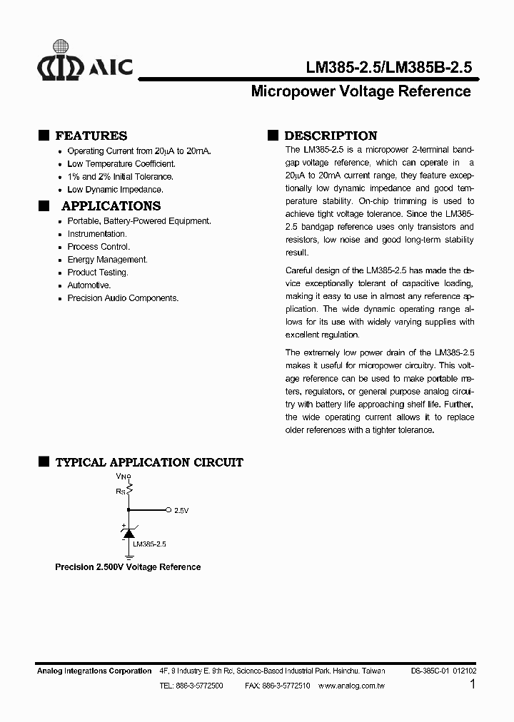 LM385B-25CZTB_1265593.PDF Datasheet