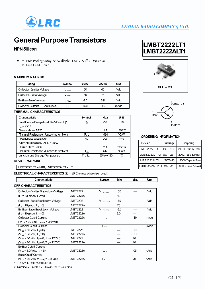 LMBT2222LT1G_1266102.PDF Datasheet