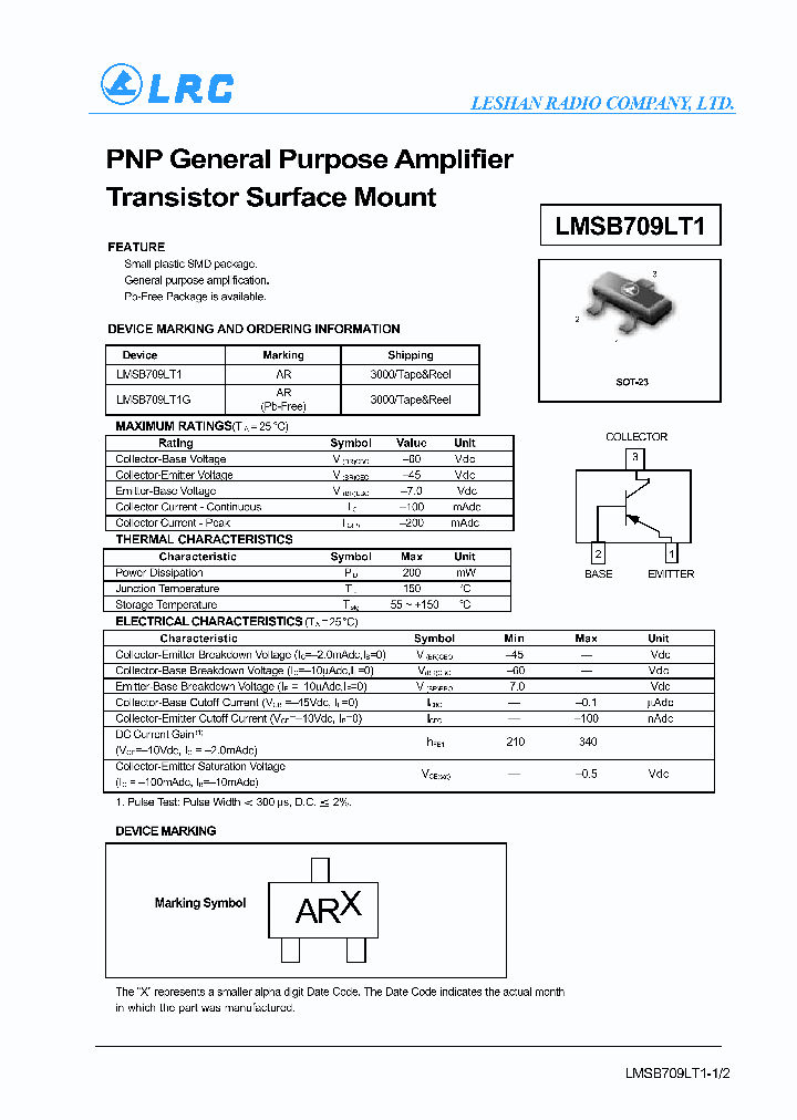 LMSB709LT1G_1266255.PDF Datasheet