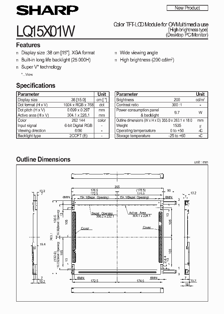 LQ15X01W_1267109.PDF Datasheet