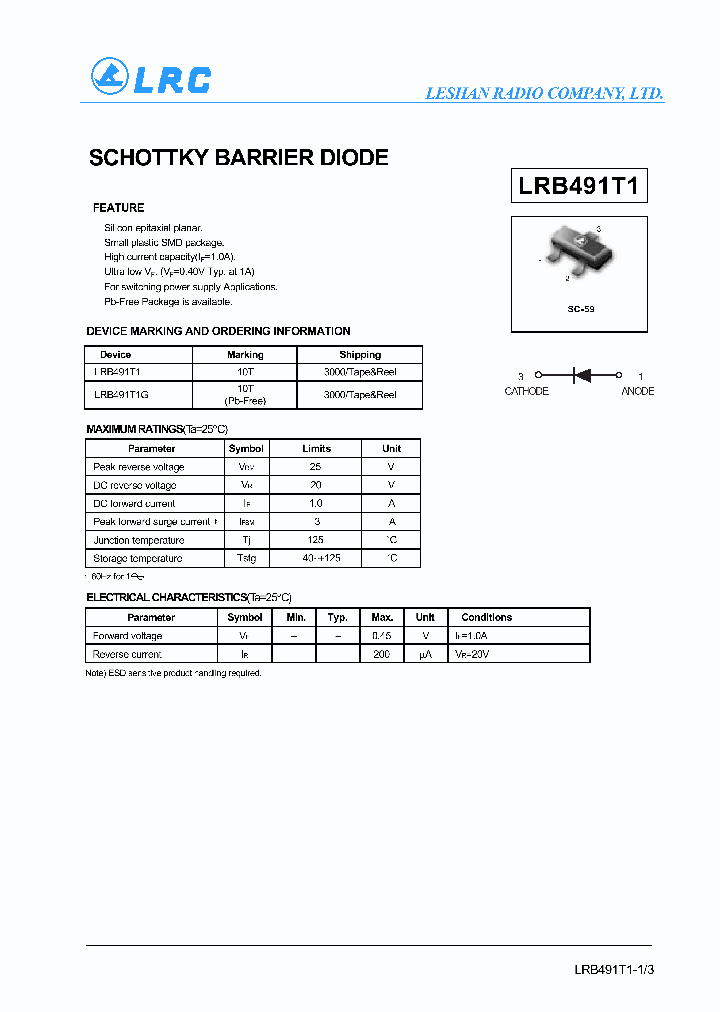 LRB491T1G_1267165.PDF Datasheet