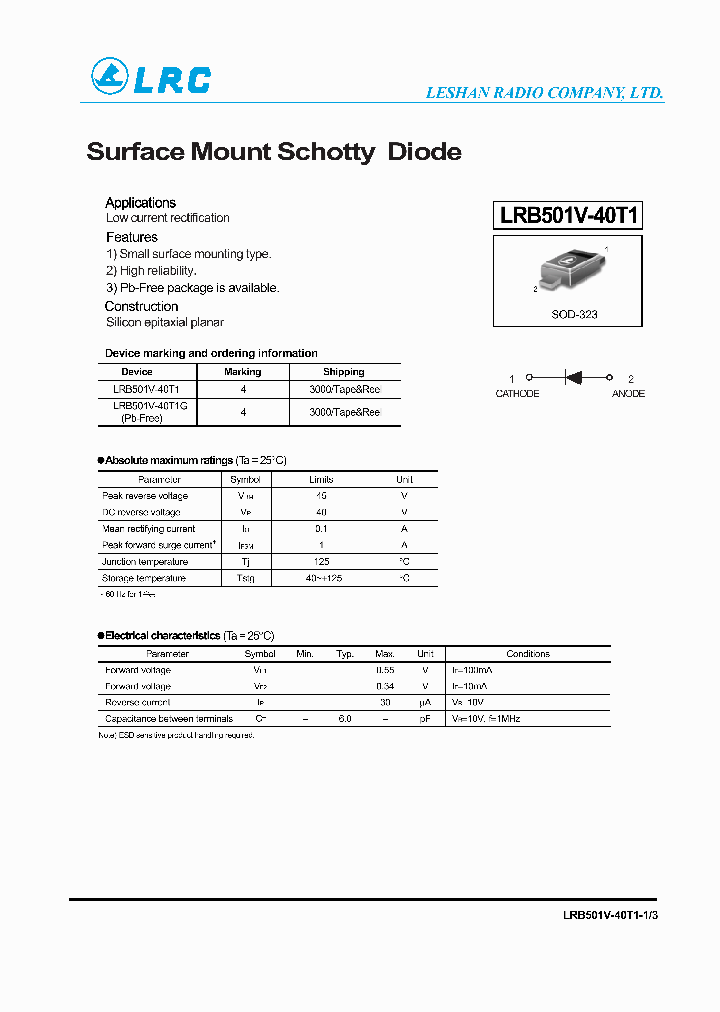 LRB501V-40T1G_1267167.PDF Datasheet