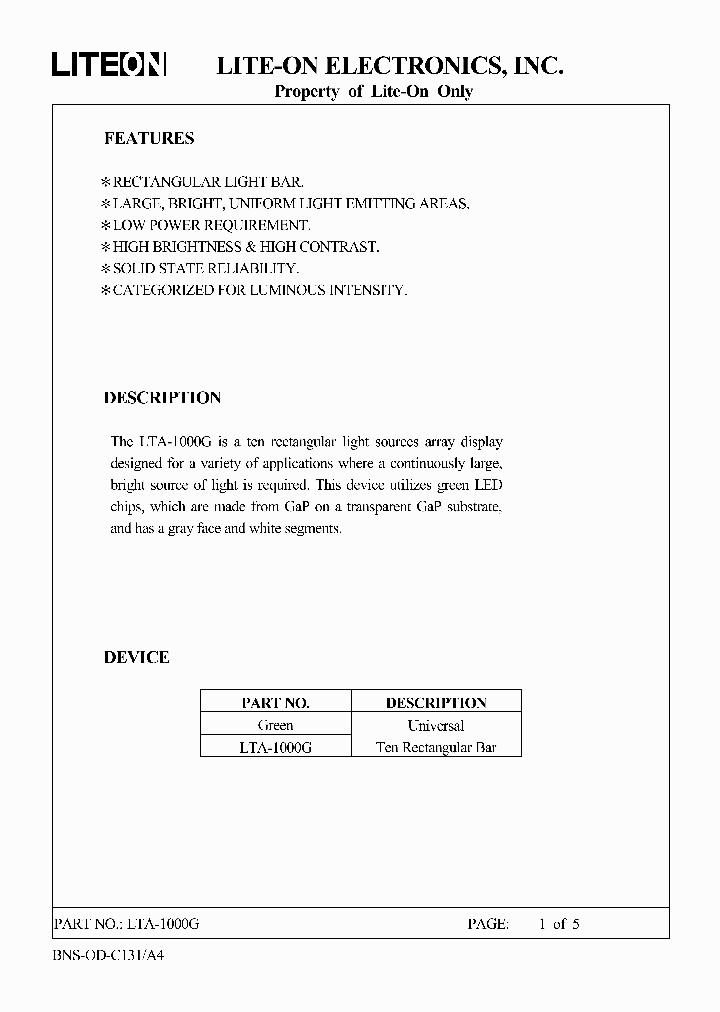 LTA-1000G_1267891.PDF Datasheet