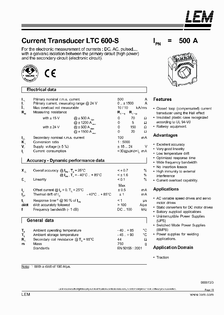 LTC600-S_1088001.PDF Datasheet